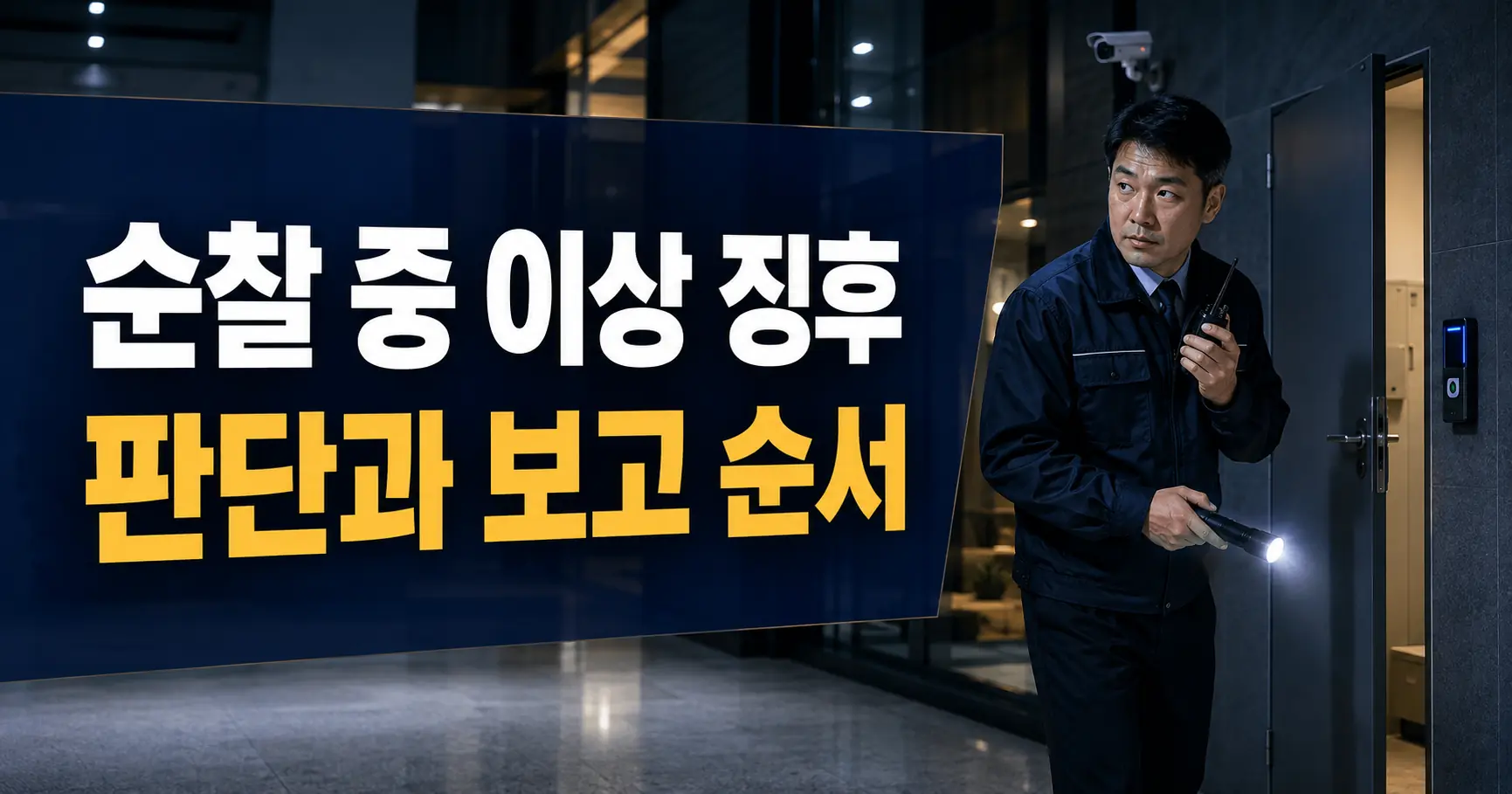 순찰 중 이상 징후 판단과 보고순서